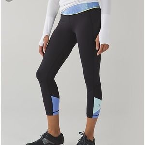 Lululemon Pace Rival Crop Black Lullaby Size 10